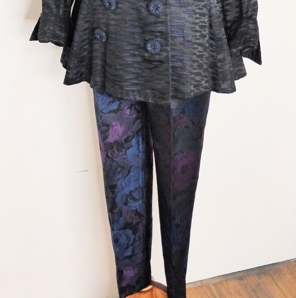 RETRO TALBOT'S BROCADE PENCIL PANTS - Picture 7 of 11